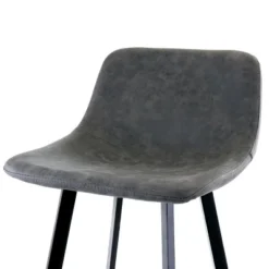 Elama Faux Leather Bar Stool In Gray With Black Legs 13 Elama Faux Leather Bar Stool In Gray With Black Legs -Furniture Shop GUEST a1f746be 0eb7 48fb b721 0cdb4ae9c840