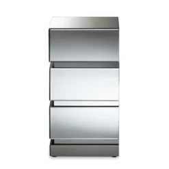 Sabrina Hollywood Regency Glamour Style Mirrored 3 - Drawer Nightstand - Baxton Studio 10 Sabrina Hollywood Regency Glamour Style Mirrored 3 - Drawer Nightstand - Baxton Studio -Furniture Shop GUEST a23d8860 7e85 4692 a631 75e65f8694a8