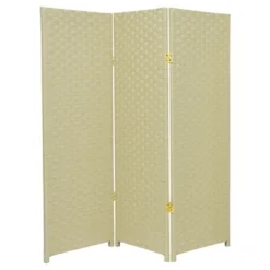 4 Ft. Tall Woven Fiber Room Divider (3 Panels) - Oriental Furniture -Furniture Shop GUEST a349a051 75b3 458c aeae 0d5439b512d4