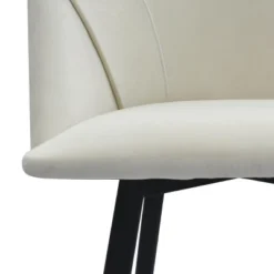 24" Chole Armrest Upholstered 360° Swivel Counter Height Stool Combine With Black And Gold Legs (Set Of 2)-The Pop Maison -Furniture Shop GUEST a3b0b0e8 145f 4468 9f77 a7e0b173f114