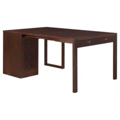 Expanding Desk With Ottoman And Converts To Table Expresso Brown - Stakmore -Furniture Shop GUEST a3bf404d 1e3e 4bc9 9a1b 5eb8f94dd7a4