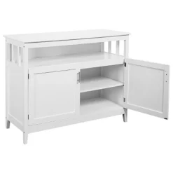 Costway Modern Kitchen Storage Cabinet Buffet Server Table 36" Sideboard Dining Wood White -Furniture Shop GUEST a3cadef0 0933 415b a7d9 e874e81b6a0a