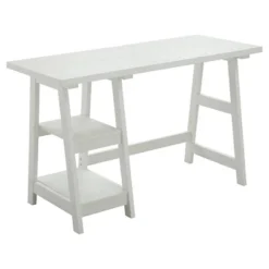 Designs2Go Trestle Desk With Shelves - Breighton Home -Furniture Shop GUEST a401a55c 3f04 4a14 8da8 7ede6bb0e114