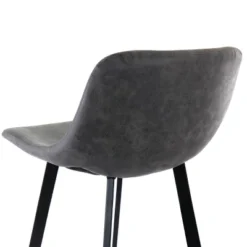 Elama Faux Leather Bar Stool In Gray With Black Legs 14 Elama Faux Leather Bar Stool In Gray With Black Legs -Furniture Shop GUEST a42d05de bd10 47d8 b8a0 fb0124ddae8d