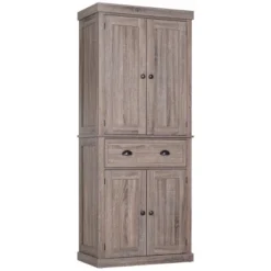 HOMCOM 72" Traditional Freestanding Kitchen Pantry Cupboard With 2 Cabinet, Drawer And Adjustable Shelves 19 HOMCOM 72" Traditional Freestanding Kitchen Pantry Cupboard With 2 Cabinet, Drawer And Adjustable Shelves -Furniture Shop GUEST a50953f9 f7e6 4481 9457 6162fc84ada9