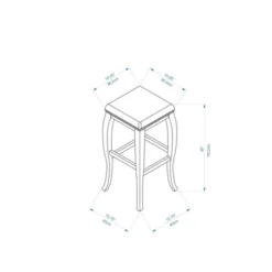 San Francisco Backless Faux Leather Barstool Wood Caramel - Linon -Furniture Shop GUEST a558b547 7e22 482c a569 ae2811ec2826