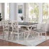 7pc Arga Solid Wood Dining Set Gray/Antique White - HOMES: Inside + Out -Furniture Shop GUEST a5b9656a 945f 4e90 8d32 142c2293eeb4