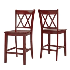 2pk 24" South Hill Double X Back Counter Height Barstools - Inspire Q -Furniture Shop GUEST a5ff83d4 6e13 4ccd ba3f fa5c405b579e