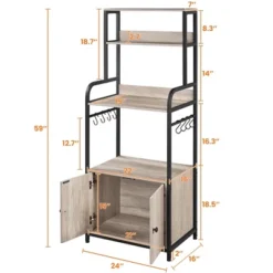 Yaheetech 59" Kitchen Storage Rack With Cabinet And Shelves -Furniture Shop GUEST a6157097 1157 42da b3da 26fd745ddeea