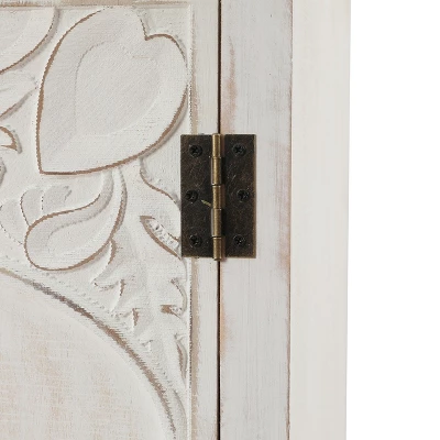 LuxenHome Farmhouse White Wood 2-Door Accent Storage Cabinet. 9 LuxenHome Farmhouse White Wood 2-Door Accent Storage Cabinet. - Image 7