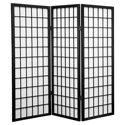 4 Ft. Tall Window Pane Shoji Screen 3 Panels - Oriental Furniture 5 4 Ft. Tall Window Pane Shoji Screen 3 Panels - Oriental Furniture - Image 3