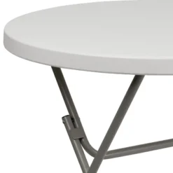 Emma And Oliver 2.63-Foot Round White Plastic Folding Banquet And Event Table 14 Emma And Oliver 2.63-Foot Round White Plastic Folding Banquet And Event Table -Furniture Shop GUEST a65f0471 9e71 4285 b147 8bbe8d7989cb