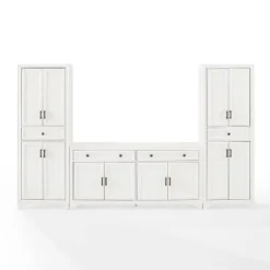 3pc Tara Entertainment Set With Closed Storage Distressed White - Crosley 17 3pc Tara Entertainment Set With Closed Storage Distressed White - Crosley -Furniture Shop GUEST a69941c3 272d 4b96 bc08 15ab3d7ac8fb