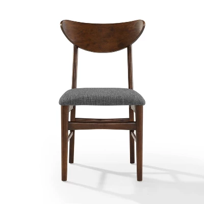 Set Of 2 Landon Wood Dining Chairs With Upholstered Seat - Crosley 5 Set Of 2 Landon Wood Dining Chairs With Upholstered Seat - Crosley - Image 3