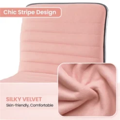 Yaheetech Velvet Low Back Armless Desk Chair Office Chair With Wheels 14 Yaheetech Velvet Low Back Armless Desk Chair Office Chair With Wheels -Furniture Shop GUEST a7de2d63 953b 4e55 8426 f5d3911ab21d