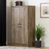 Morgan 4 Door Storage Cabinet Oak - South Shore -Furniture Shop GUEST a82611c3 ca1a 4f73 9282 908022fbf3a9