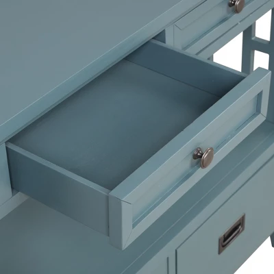 36" Retro Style Pine Console Table With 4 Drawers And 1 Storage Shelf - ModernLuxe 9 36" Retro Style Pine Console Table With 4 Drawers And 1 Storage Shelf - ModernLuxe - Image 7