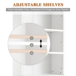 Costway Bookcase Shelving Storage Wooden Cabinet Unit Standing Display Bookcase W/Doors -Furniture Shop GUEST a8eee217 7235 44a3 8e5e 68e77e3af9c6