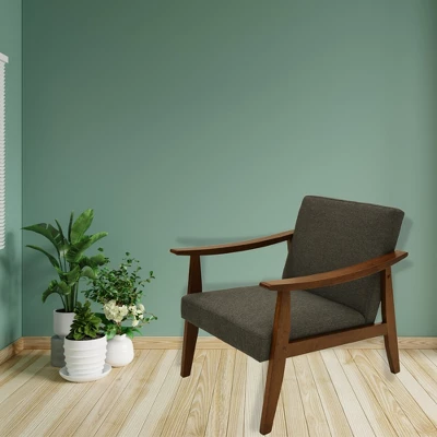 Zenvida Mid Century Modern Accent Armchair Solid Hardwood Upholstered 5 Zenvida Mid Century Modern Accent Armchair Solid Hardwood Upholstered - Image 3