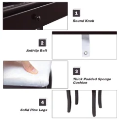 Costway Vanity Table 10 Dimmable Bulbs Makeup Desk WhiteBlackBrown 19 Costway Vanity Table 10 Dimmable Bulbs Makeup Desk WhiteBlackBrown -Furniture Shop GUEST a95b96cb c59a 4039 929c 65cbae4ba4a3