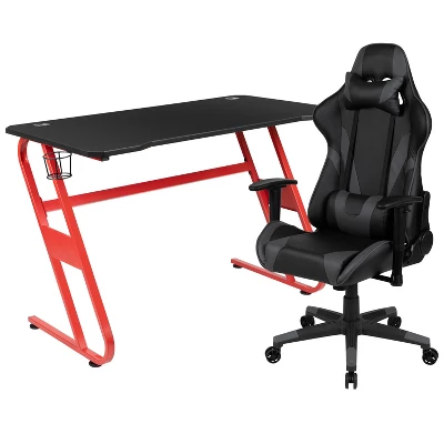 Flash Furniture Gaming Desk And Reclining Gaming Chair Set With Cup Holder And Headphone Hook 14 Flash Furniture Gaming Desk And Reclining Gaming Chair Set With Cup Holder And Headphone Hook - Image 12