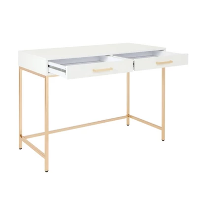 Alios Desk White/Gold - OSP Home Furnishings 3 Alios Desk White/Gold - OSP Home Furnishings