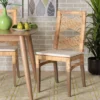 2pc Poltak Rattan Dining Chair Set Brown - Bali & Pari
