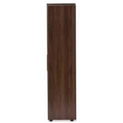 7 Shelf Wardrobe Rikke Two-Tone Wood Storage Cabinet Brown - Baxton Studio -Furniture Shop GUEST aebccf9e 0b9e 48d0 858b c30247ab1622