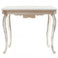 LuxenHome Vintage Off White Wood Console And Entry Table -Furniture Shop GUEST af332f67 2f4c 4eb6 b9a5 b509cd6ee66a