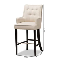 2pc Aldon Upholstered And Wood Bar Stool Set - Baxton Studio 17 2pc Aldon Upholstered And Wood Bar Stool Set - Baxton Studio -Furniture Shop GUEST b0d6c8c4 f07d 4d8d 9390 57613d80586a