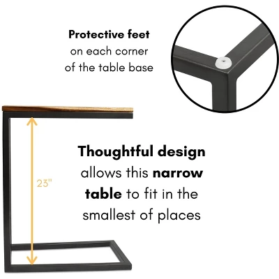 BirdRock Home Acacia Wood TV Tray C Side Table - Set Of 2 3 BirdRock Home Acacia Wood TV Tray C Side Table - Set Of 2