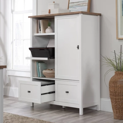 Cottage Road Storage Cabinet With File Drawers White - Sauder 4 Cottage Road Storage Cabinet With File Drawers White - Sauder - Image 2