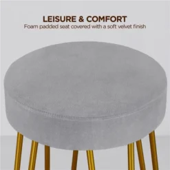 Yaheetech Set Of 2 Upholstered Velvet Counter Stools With Metal Legs 17 Yaheetech Set Of 2 Upholstered Velvet Counter Stools With Metal Legs -Furniture Shop GUEST b2d8a6f9 f16e 4bee b912 bd4ff59557fa