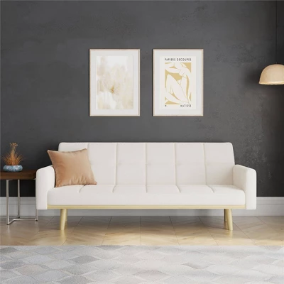 Benedict Wooden Futon Ivory - Room & Joy 4 Benedict Wooden Futon Ivory - Room & Joy - Image 2