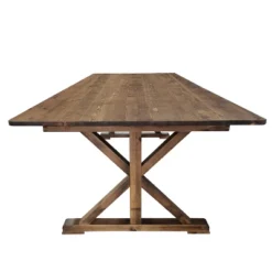 Merrick Lane 8' X 40" Rectangular Antique Rustic Solid Pine Foldable Dining Table With Crisscross Legs 17 Merrick Lane 8' X 40" Rectangular Antique Rustic Solid Pine Foldable Dining Table With Crisscross Legs -Furniture Shop GUEST b4bdedba 0a38 4383 b2d1 f24d0de11da8