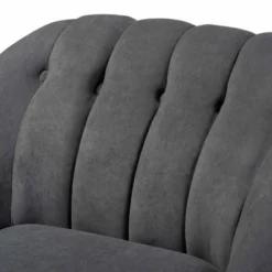 Ellard Velvet Fabric Upholstered Two-Tone Wood Accent Chair Gray/Dark Brown - Baxton Studio 18 Ellard Velvet Fabric Upholstered Two-Tone Wood Accent Chair Gray/Dark Brown - Baxton Studio -Furniture Shop GUEST b548b050 5696 40ad 88d4 7f5a4af76967