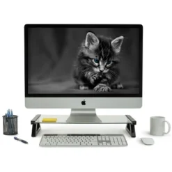 Mount-It! USB Monitor Stand And Laptop Stand | Glass Desk Riser With 3 USB Hub Ports | 20 Lbs. Weight Capacity -Furniture Shop GUEST b54d1a08 c421 4edd a2ac 8018d753a74a