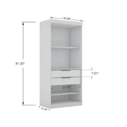 Set Of 2 Mulberry 2.0 Wardrobe Closet White - Manhattan Comfort -Furniture Shop GUEST b57e9daf 6618 40f9 a86f 9c551fda6230