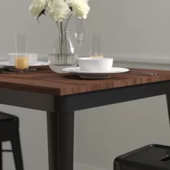 Merrick Lane 31.5 Steel Indoor Contemporary Table With Square Rustic Wood Top 13 Merrick Lane 31.5 Steel Indoor Contemporary Table With Square Rustic Wood Top -Furniture Shop GUEST b5f22e76 d0cd 4655 bbd4 86f75bb9846a