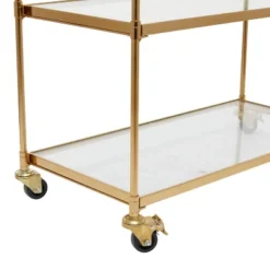 Modern 3 Shelf Metal Bar Cart Brass - Olivia & May -Furniture Shop GUEST b6877ab2 657d 4c6d 9448 f9009a8bda98