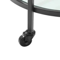 Bailey Round Bar Cart Matte Black - Crosley -Furniture Shop GUEST b71bb190 a931 4e04 a132 c8984f00ada6