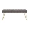Hewett Velvet Tufted Metal Bench - Inspire Q