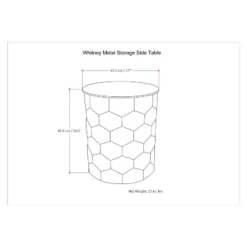 17" Kacey Metal Storage Side Table - WyndenHall -Furniture Shop GUEST b8961397 5a4b 47f4 b8ac 53d7aa7fad70