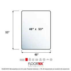 48"x53" Rectangular Ulti Mat Clear For Hard Floors - Cleartex -Furniture Shop GUEST b8b1d8ef f604 41cd b003 047d4bff9460
