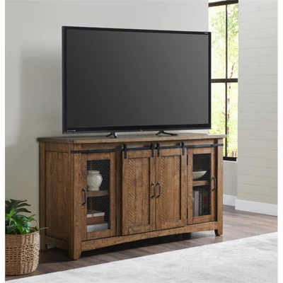 Chesapeake Solid Wood TV Stand Natural Brown Finish - Martin Svensson Home 4 Chesapeake Solid Wood TV Stand Natural Brown Finish - Martin Svensson Home - Image 2
