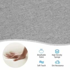 Costway Modern Upholstered Fabric Accent Chair W/ Rubber Wood Legs Dark GrayLight Grayy 15 Costway Modern Upholstered Fabric Accent Chair W/ Rubber Wood Legs Dark GrayLight Grayy -Furniture Shop GUEST ba2d61d9 8ef6 46d8 aed7 51b0a40dcd88