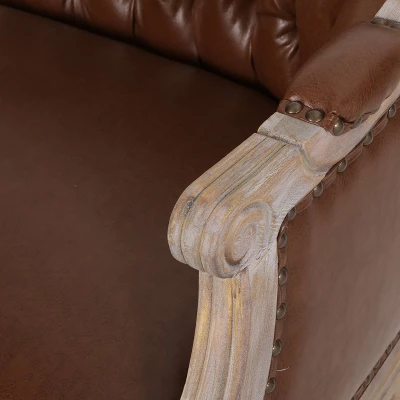 Faye Traditional Tufted Upholstered Loveseat - Christopher Knight Home 8 Faye Traditional Tufted Upholstered Loveseat - Christopher Knight Home - Image 6