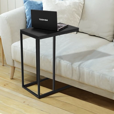 Costway Coffee Tray Sofa Side End Table Ottoman Couch Console Stand TV Lap Snack Black 5 Costway Coffee Tray Sofa Side End Table Ottoman Couch Console Stand TV Lap Snack Black - Image 3
