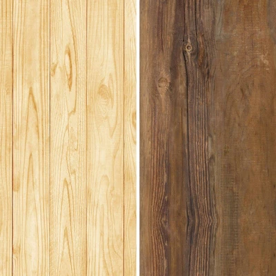 6" Double Sided Wood Grain Canvas Room Divider Brown - Oriental Furniture 7 6" Double Sided Wood Grain Canvas Room Divider Brown - Oriental Furniture - Image 5