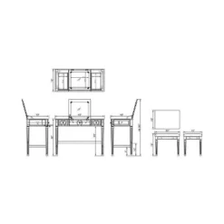 Madison Silver Vanity Set Silver - Linon -Furniture Shop GUEST bc7ac375 ece7 406b 9505 a53518660f13